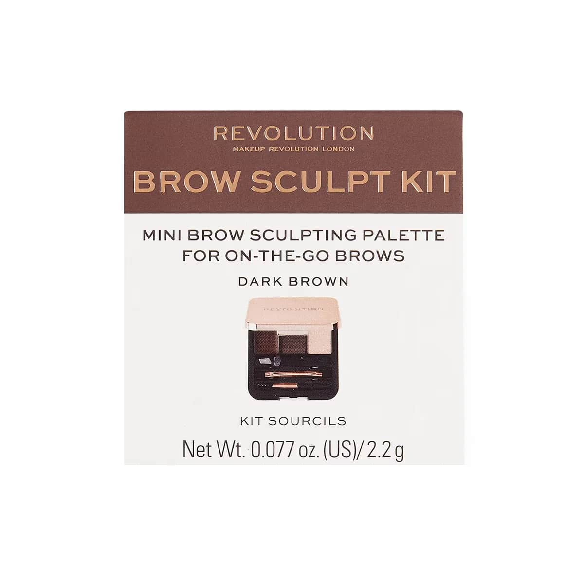 Набор для оформления бровей Revolution Brow Sculpt темный