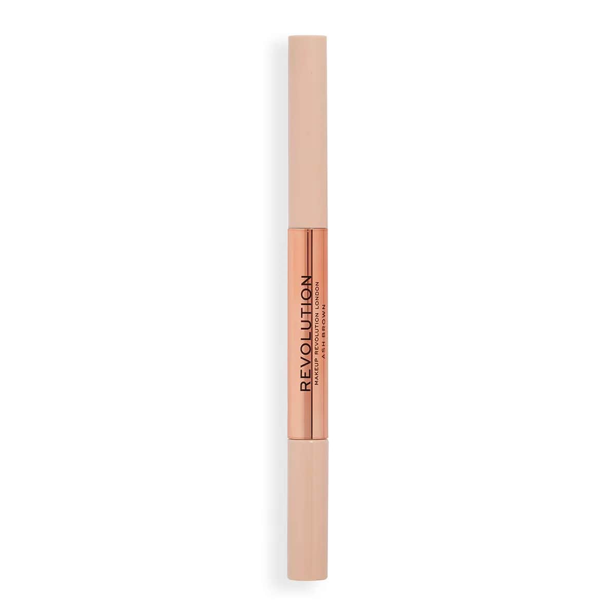 Дуэт для бровей Revolution Fluffy Brow: карандаш и тушь для бровей, пепельный коричневый