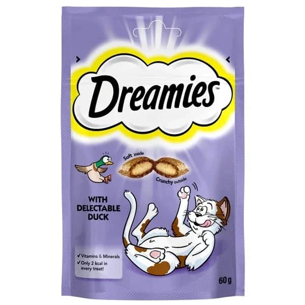 Лакомства для кошек Dreamies с уткой 60 г
