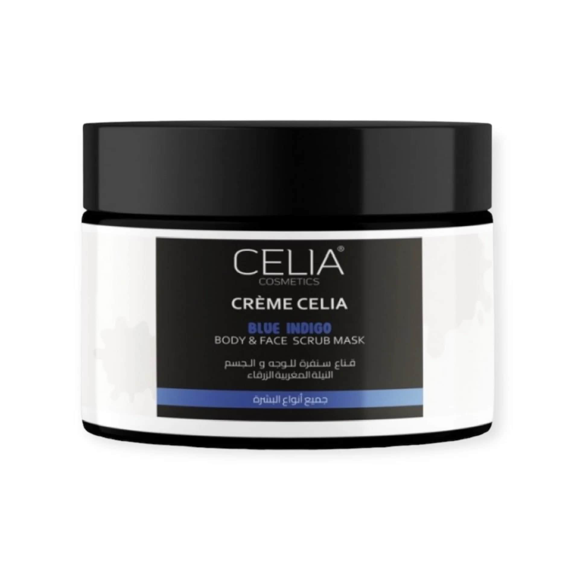 Скраб-маска для тела и лица Celia Blue Indigo 500 мл