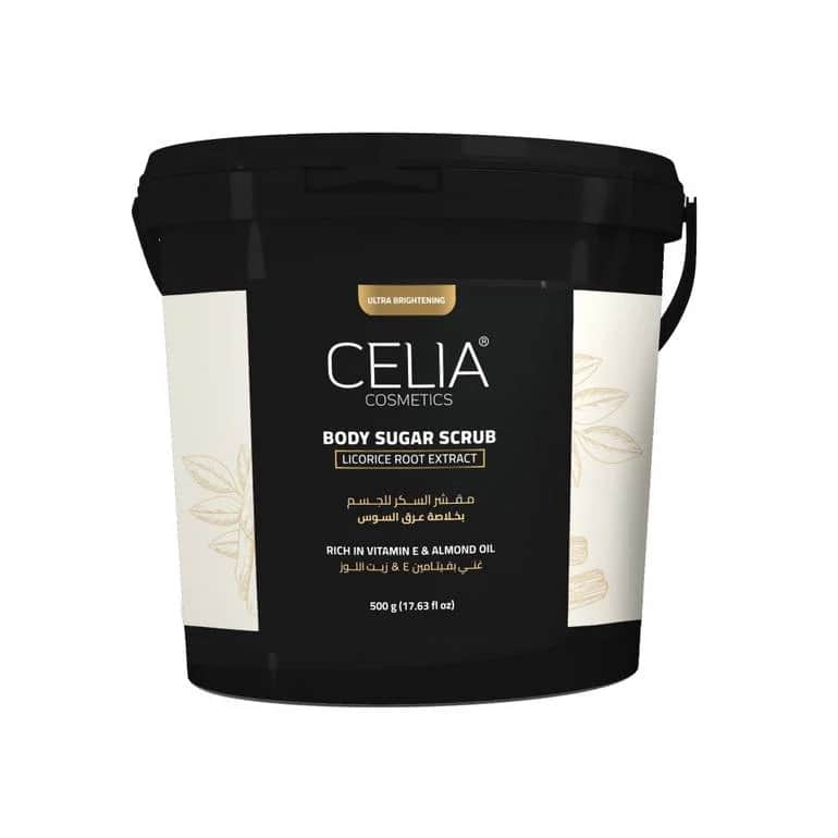 Скраб для тела с сахаром и экстрактом лакрицы 600г от Celia