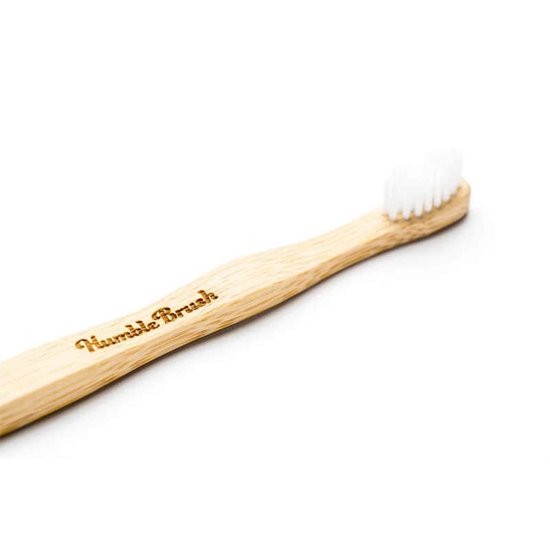 Детская зубная щетка Humble Brush натуральная мягкая - белая