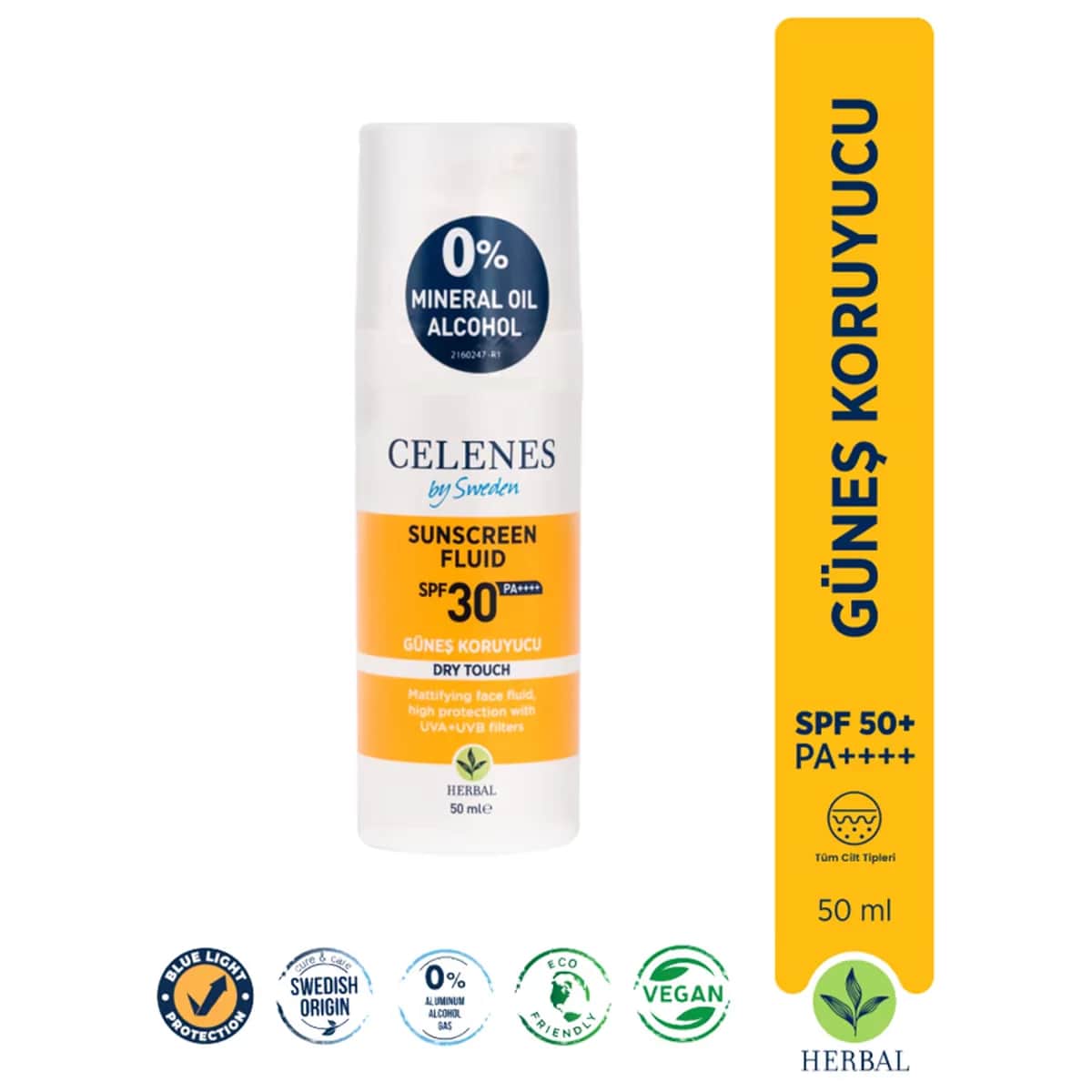 Крем для загара Celenes Herbal Сухой эффект SPF30 50 мл