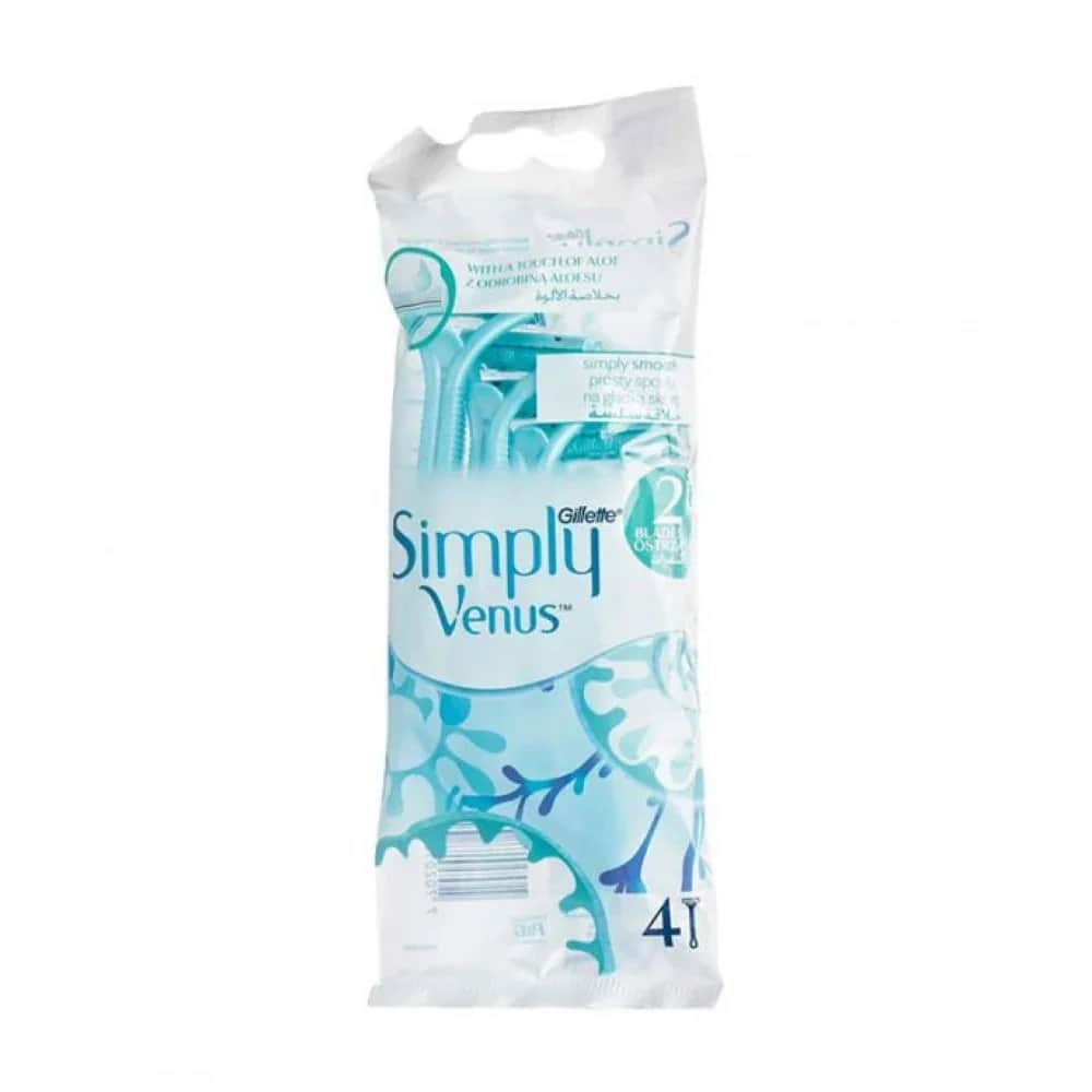 Бритва для женщин Gillette Simply Venus с 2 лезвиями, 4 шт.