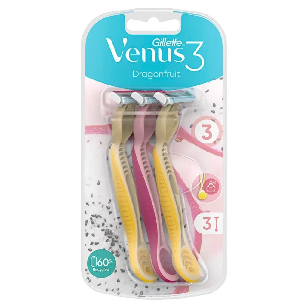 Бритвенный станок Gillette Simply Venus 3 с ароматом драгонфрукта, 3 шт.
