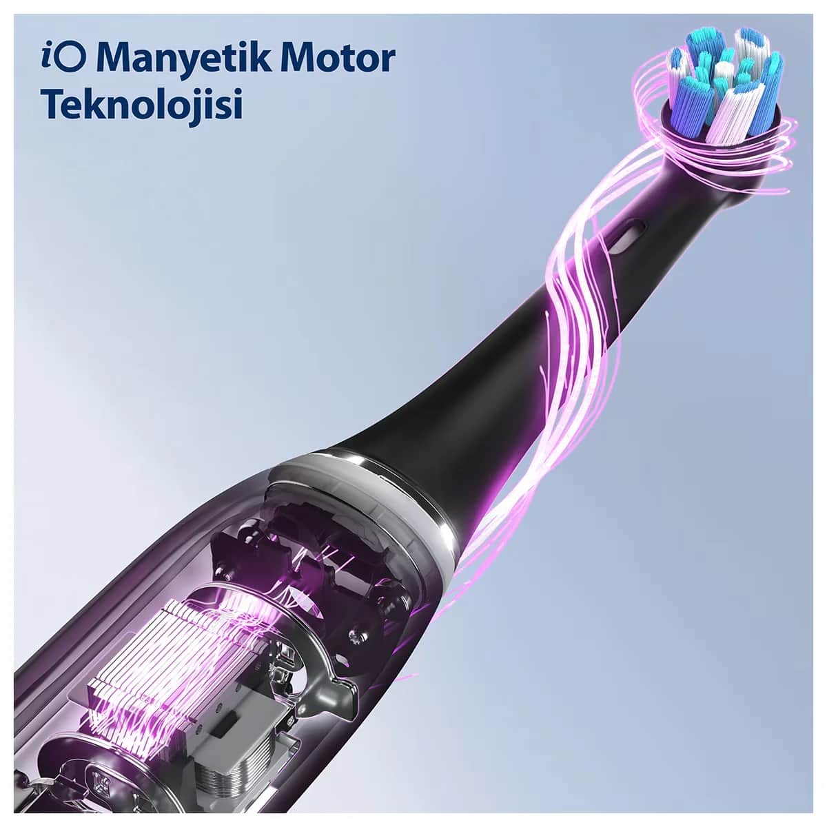 Зубная щетка Oral-B Io3 аккумуляторная черно-синяя 2 шт.