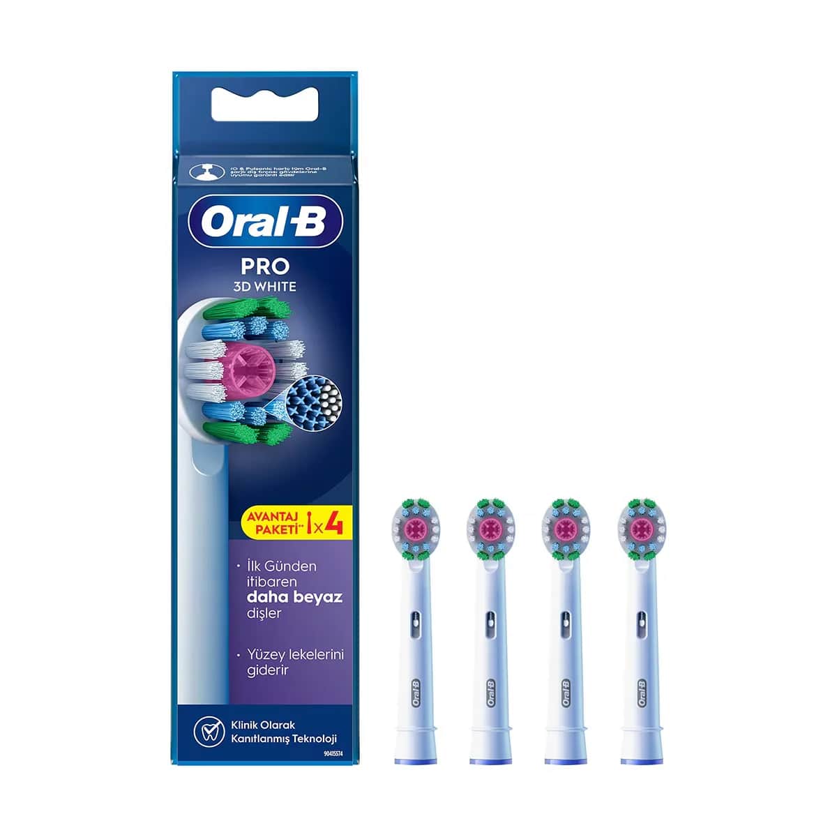 Насадки для электрической зубной щетки Oral-B 3D Whitening сменные 4 шт.
