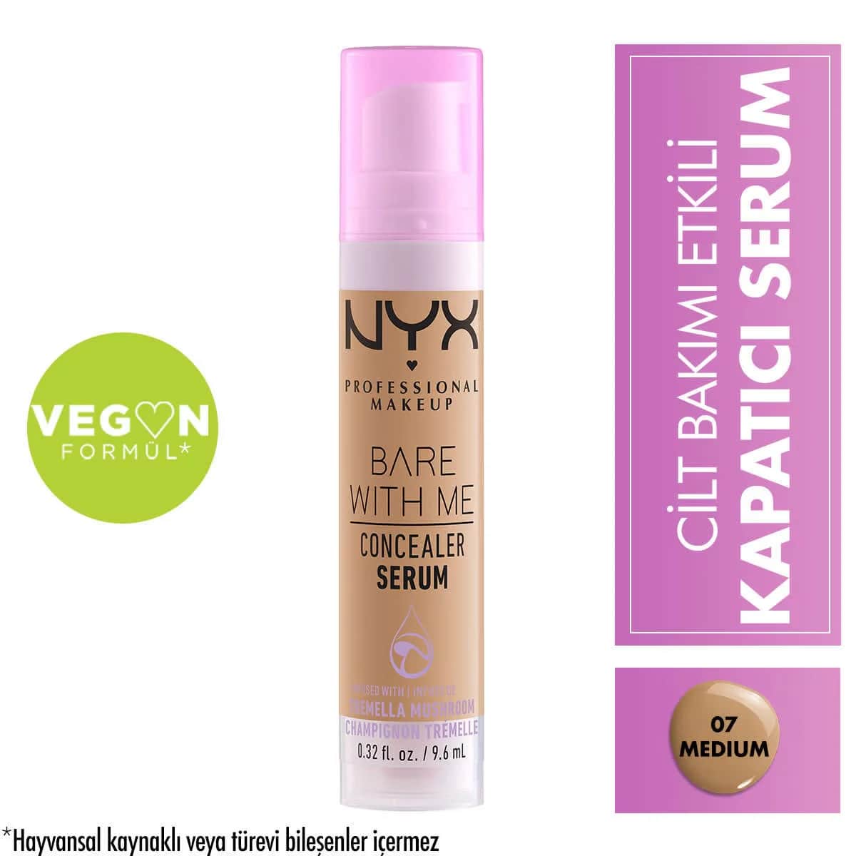 Консилер-серум Nyx Professional Makeup Bare With Me 07 средний