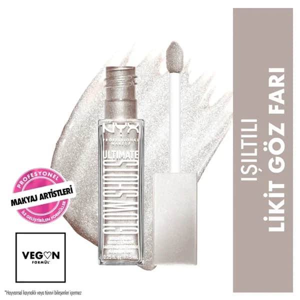 Н液кие тени для век Nyx Ultimate Glow Shots - 03 Come Thru Coconut