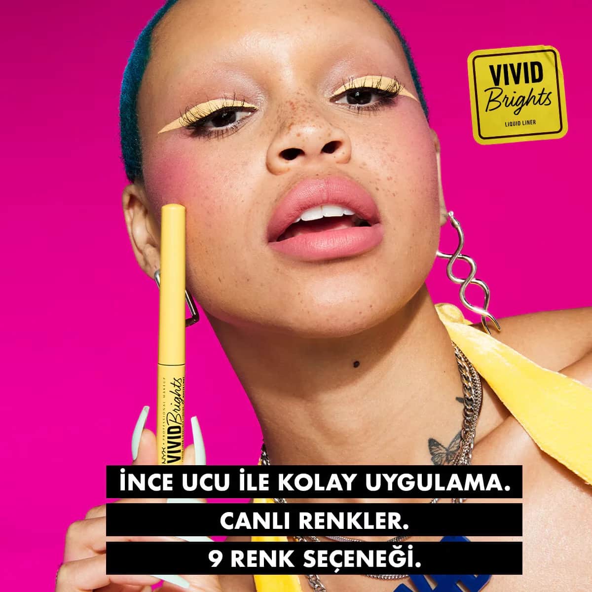 Жидкая подводка для глаз Nyx Professional Makeup Vivid Brights \Had Me At Yellow\""