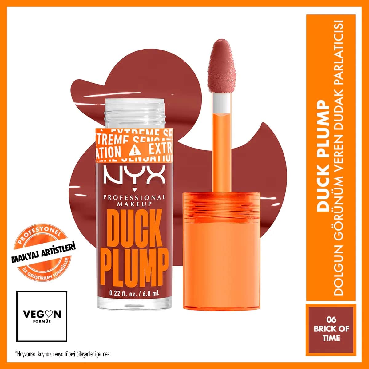 Глосс для губ Nyx Professional Makeup 06 кирпич времени