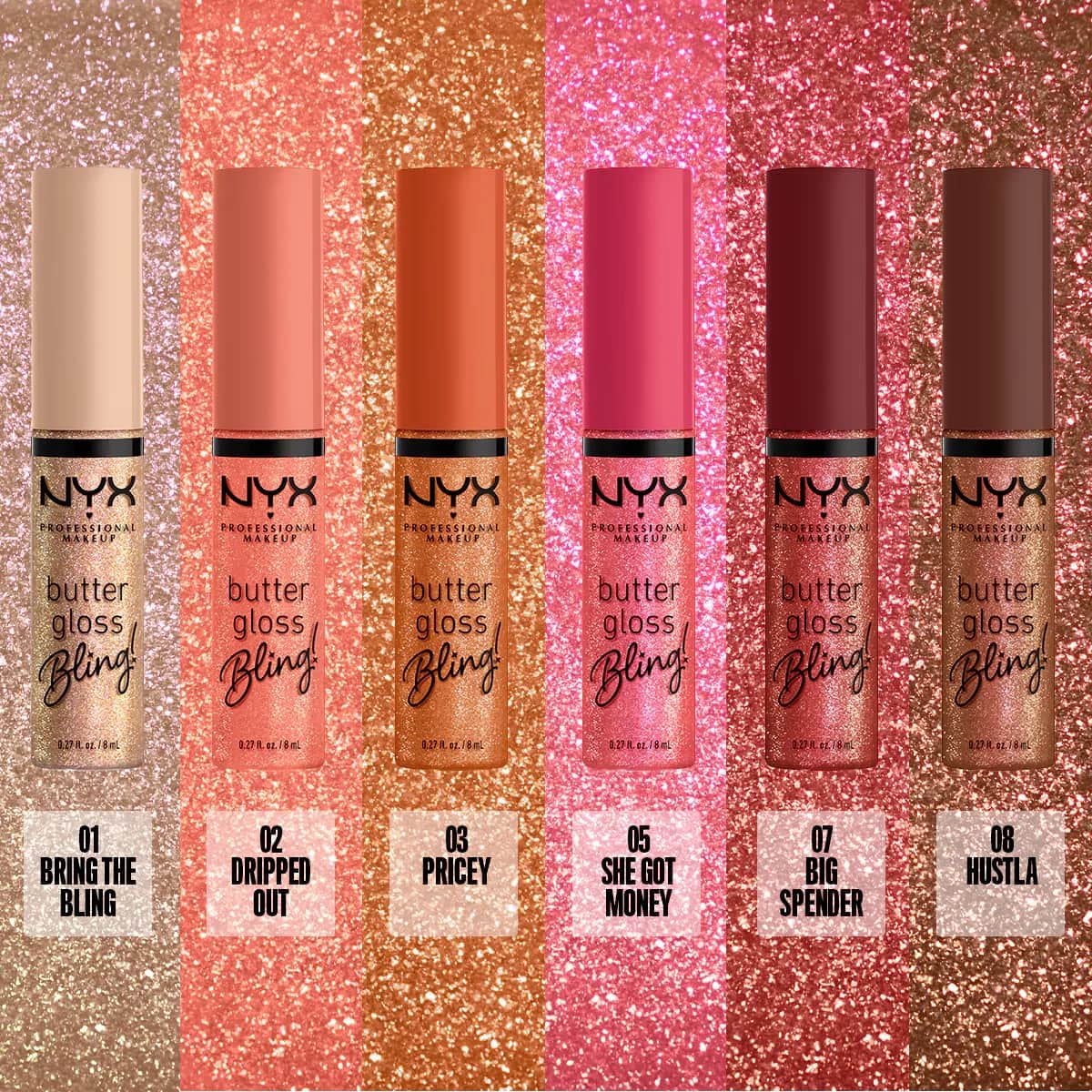 Блеск для губ Nyx Professional Makeup Butter Gloss 08 Bling Hustla