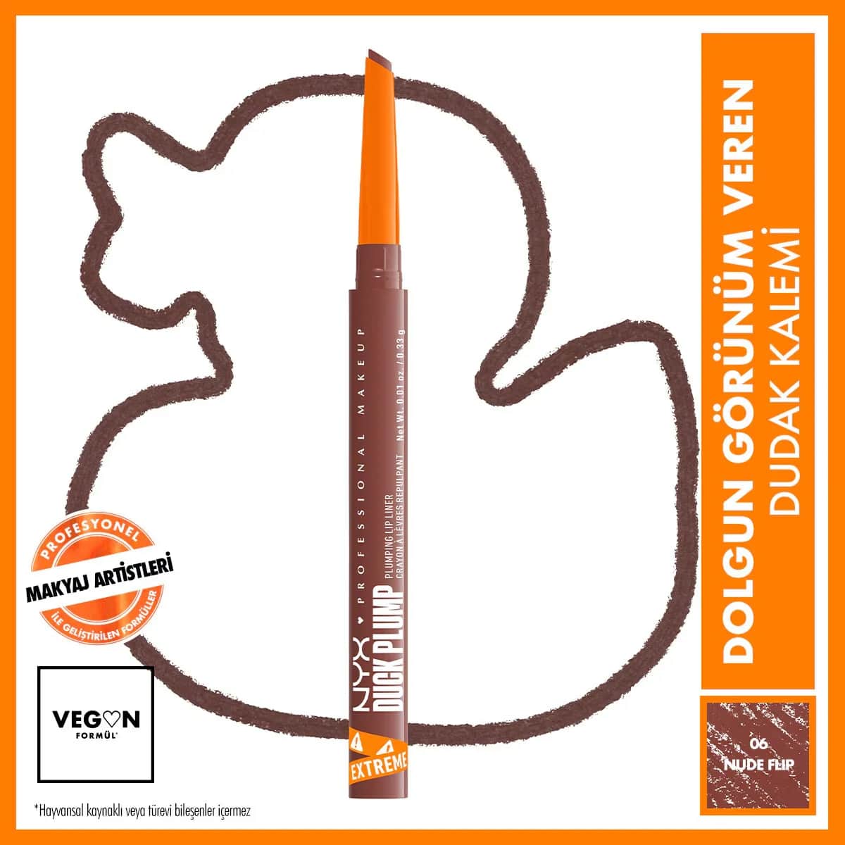 Карандаш для губ Nyx Professional Makeup Duck Plump Nude Flip