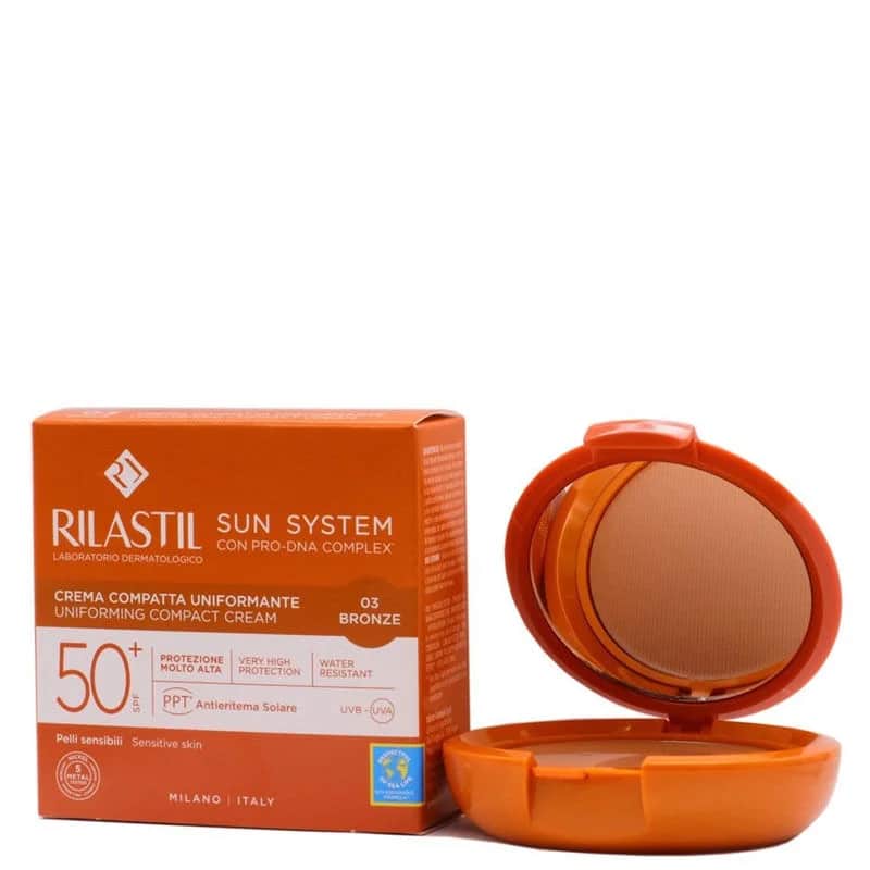 Крем для лица Rilastil Sun System SPF50+ Уравновешивающий компактный 10 г - 03 бронза