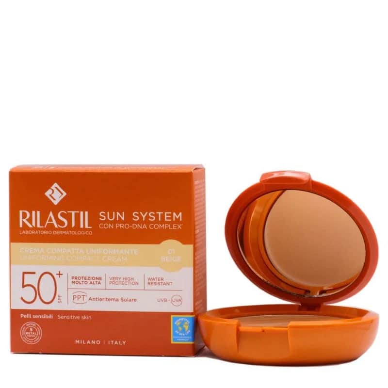 Крем-компакт Rilastil Sun System SPF50+ 10 г - 01 бежевый