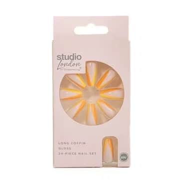 Накладные ногти Superdrug Studio Желтая линия [разные размеры] от Superdrug