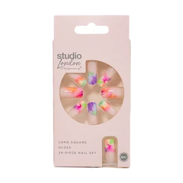 Накладные ногти с узором тай-дай 24 шт от Superdrug Studio