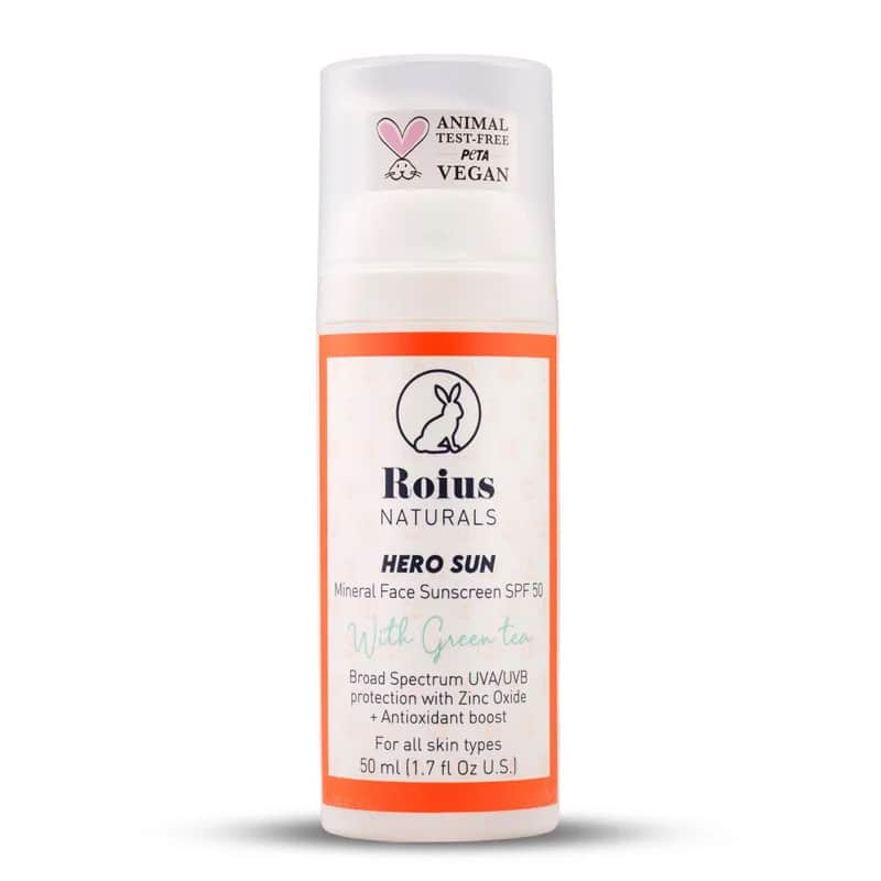 Солнцезащитный крем для лица Roius Naturals Hero Sun Mineral SPF50+ 50 мл