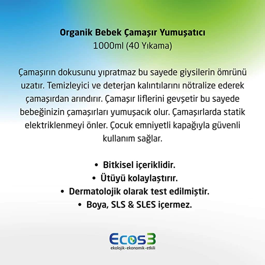 Кондиционер для белья Ecos3 для детей 1000 мл