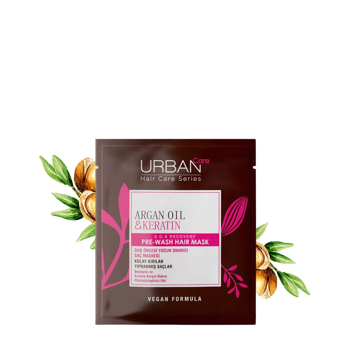 Маска для волос до мытья с аргановым маслом и кератином 50 мл от Urban Care