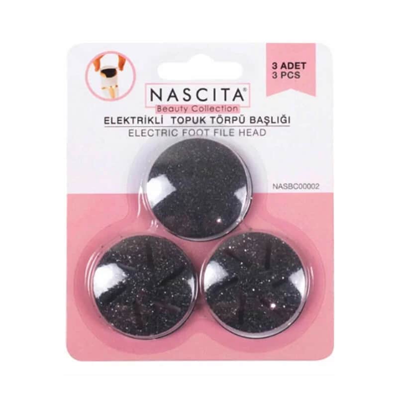 Запасные насадки для электрической пилки для пяток Nascita 3 шт.