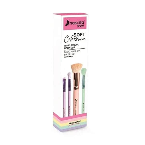 Набор кистей для макияжа Nascita Soft Colors, 4 шт.