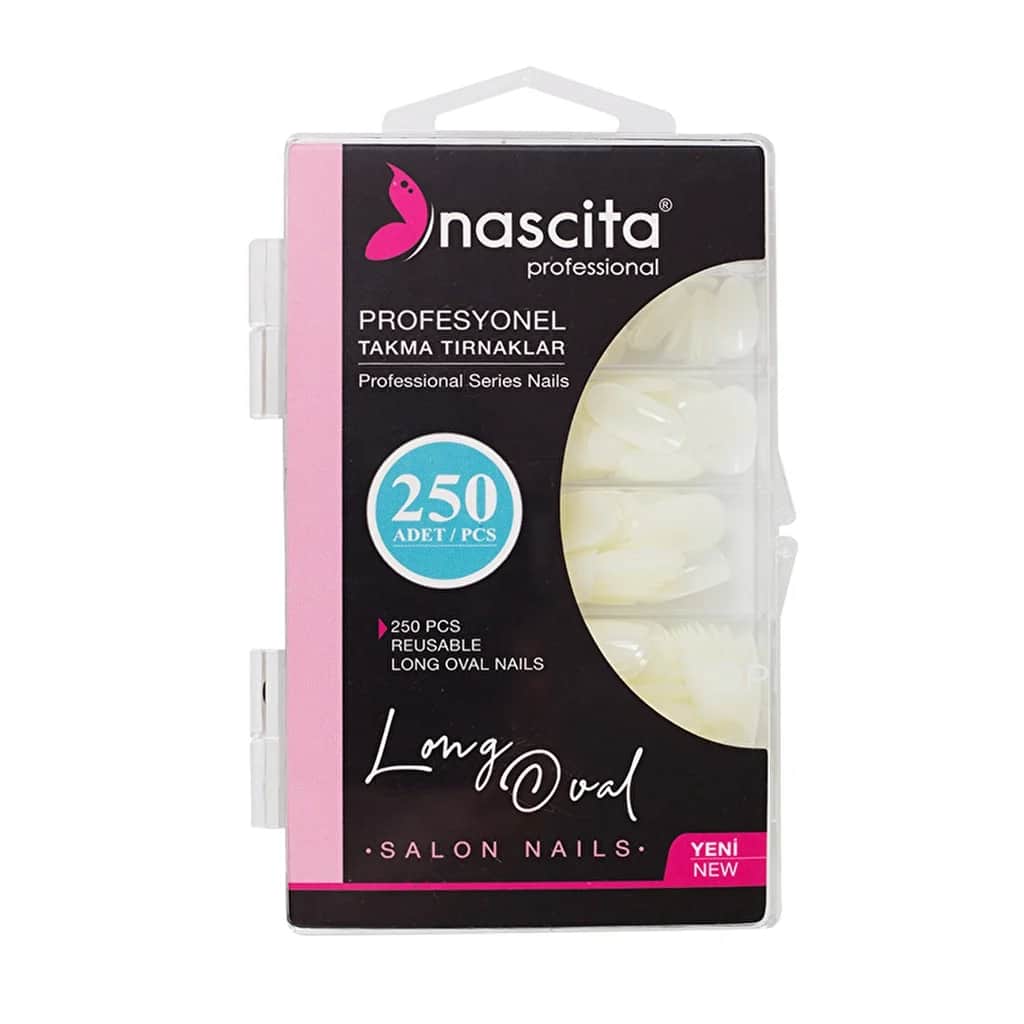 Ногти накладные Nascita 250 шт в упаковке (длинный овальный)