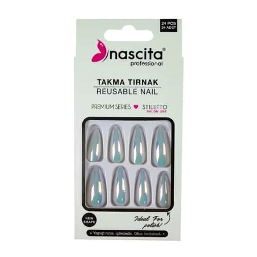 Накладные ногти Nascita Голограмма S197 24 шт