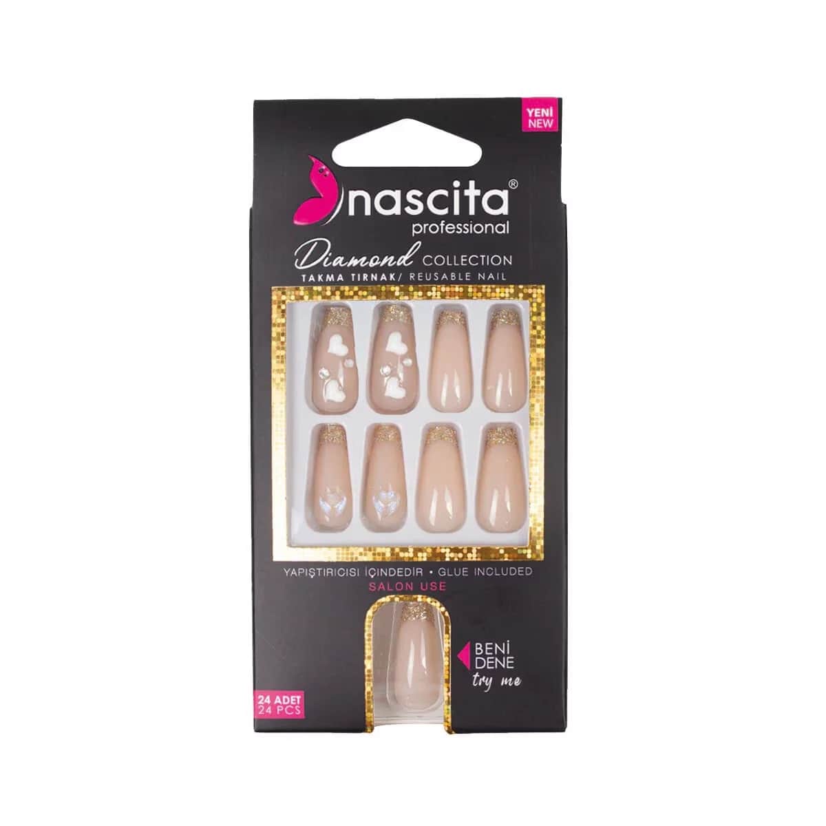 Накладные ногти Nascita Stone 24 шт S255