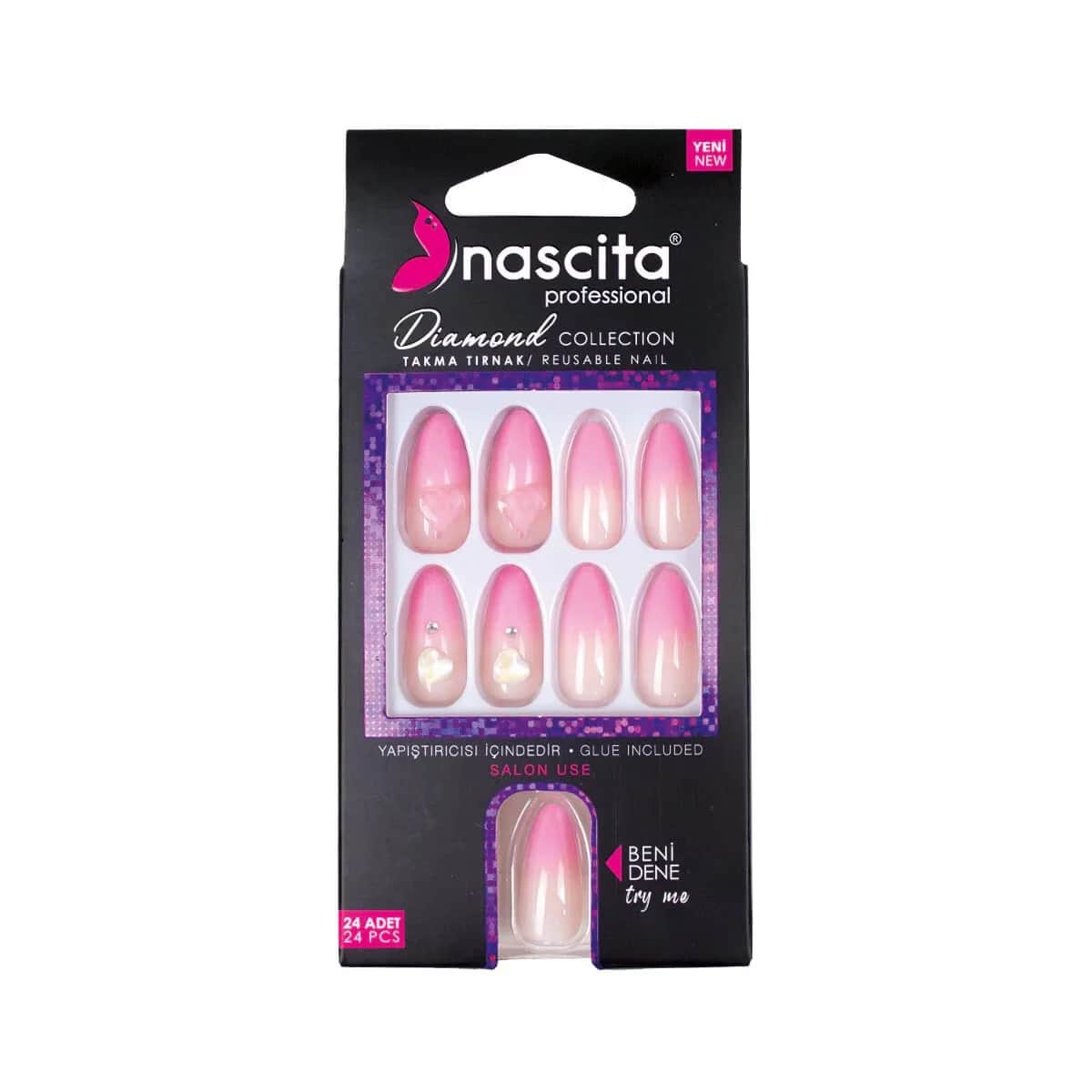 Накладные ногти Nascita Stone 24 шт S259