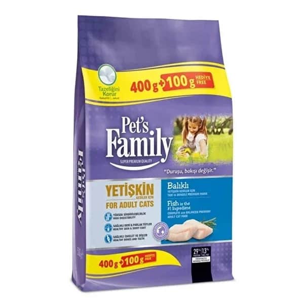 Корм для взрослых кошек Pet's Family Рыба 400 + 100 г