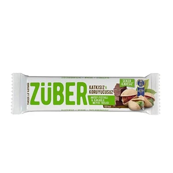 Натуральный фруктовый десерт с фисташками и какао 40 г от Zuber