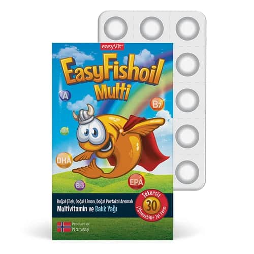 Легкий рыбий жир Easyvit жевательные таблетки 30 шт
