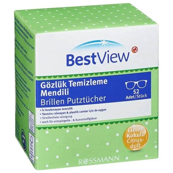 Салфетки для чистки очков Best View 52 шт