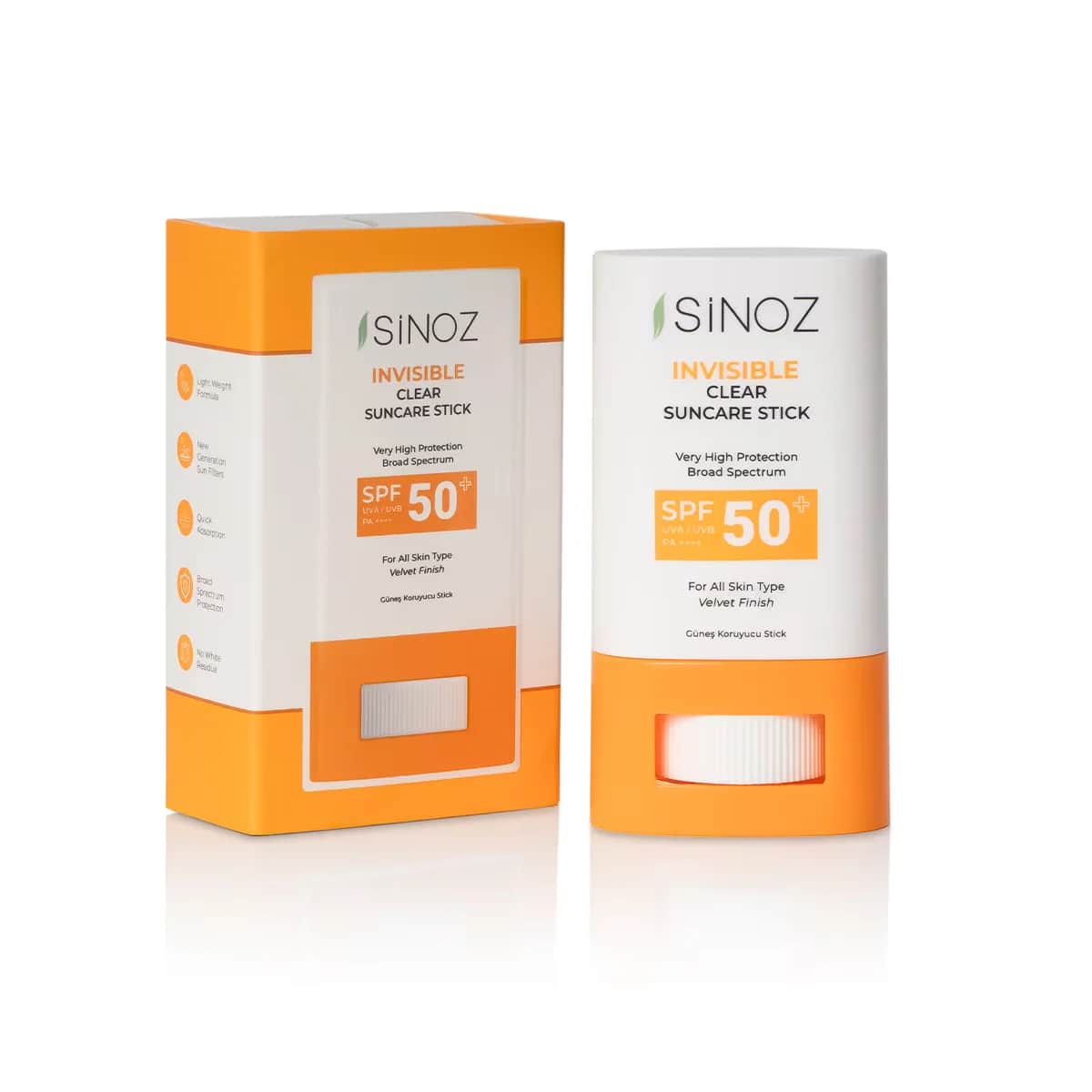 Солнцезащитный крем-стик Sinoz SPF50+ Увлажняющий - 15г Высокая защита