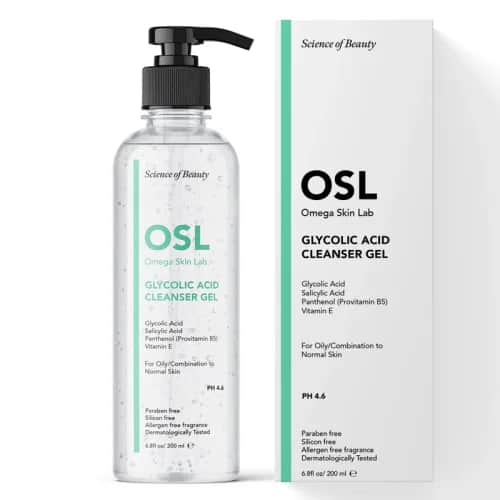Гель для умывания и снятия макияжа с гликолевой кислотой Osl Omega Skin Lab 200 мл