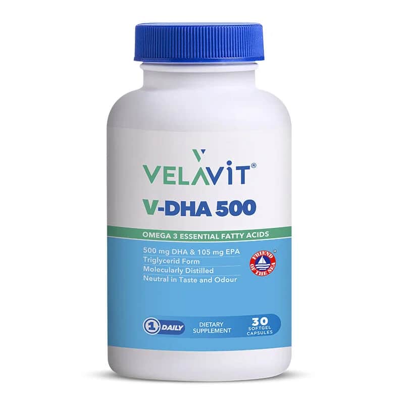 Velavit V-DHA 500 мг мягкие капсулы для здоровья мозга и глаз