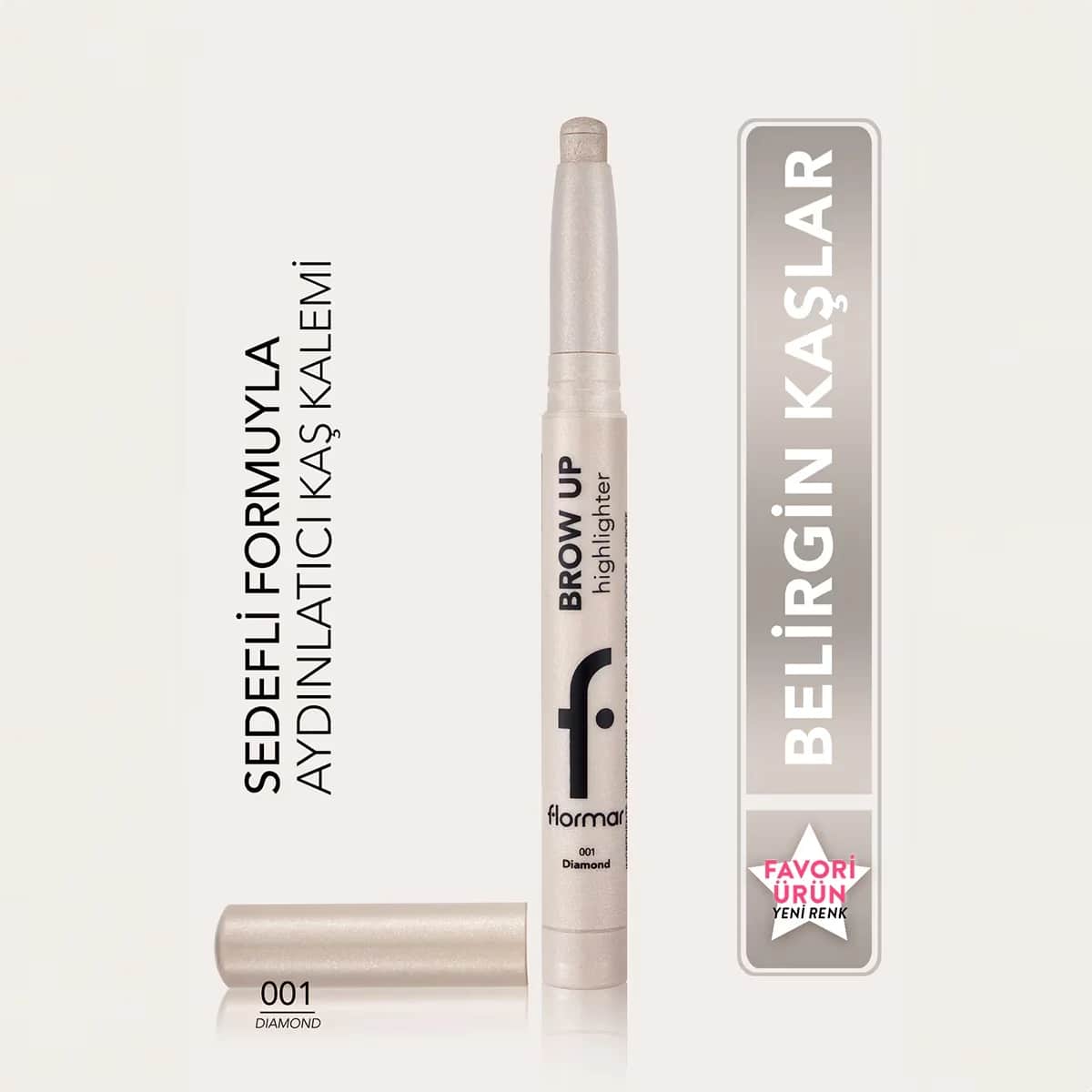Карандаш для выделения под бровями Flormar Brow Up Soft Texture &amp; Intense Shine 001 Diamond