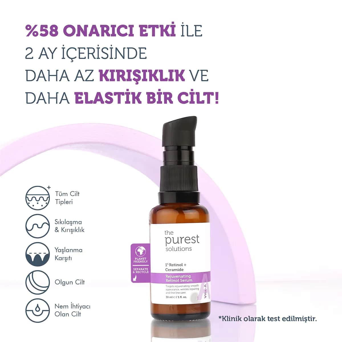 Регенерирующая сыворотка с ретинолом 1% + керамидами 30 мл от The Purest Solutions