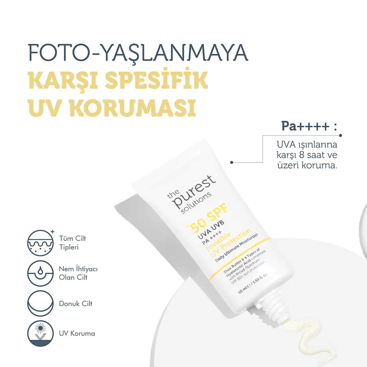 Крем для защиты от UV-излучения SPF 50+ невидимый 50 мл от The Purest Solutions