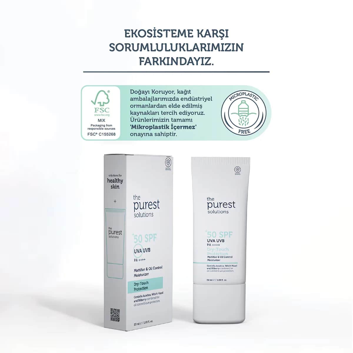 Чистейшие решения SPF 50 защита с сухим прикосновением 50 мл от The Purest Solutions