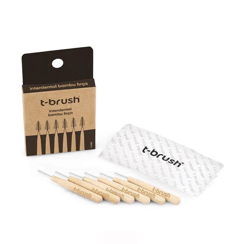 Зубная щетка T-brush бамбуковая межзубная 6 шт