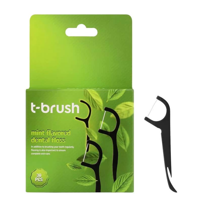 Зубная нить T-brush с мятным вкусом 30 шт