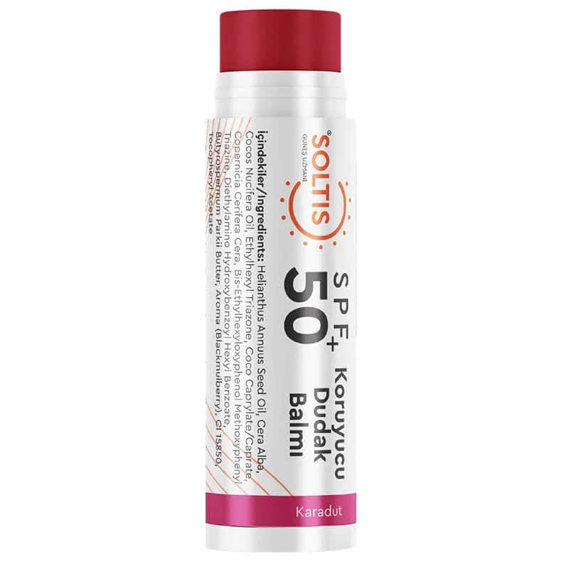 Солнцезащитный увлажняющий бальзам для губ SPF50+ 5 мл - Черная шелковица от Soltis