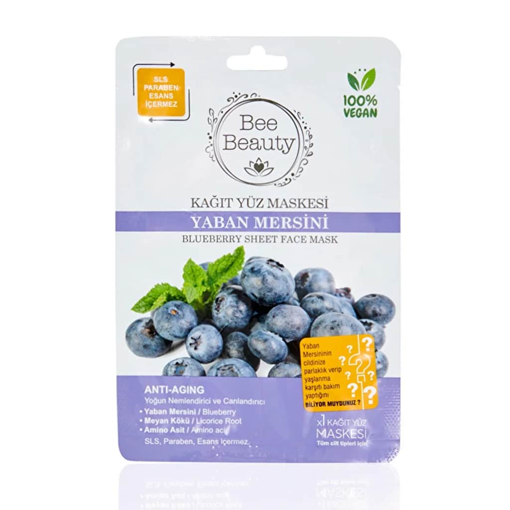 Маска для лица Bee Beauty Superfood с черникой увлажняющая - антивозрастная