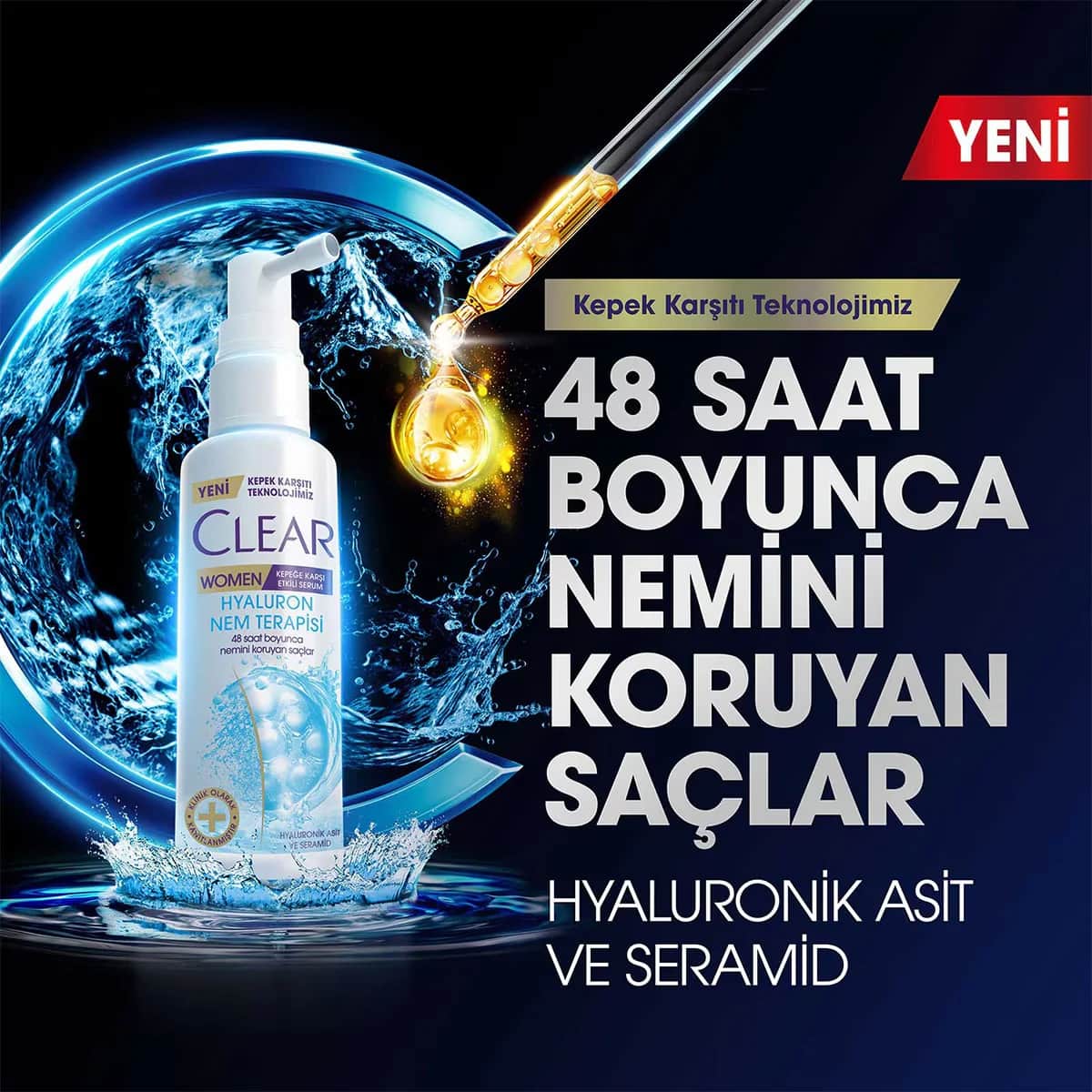 Сыворотка для волос Clear Women против перхоти Эффективная 90 мл