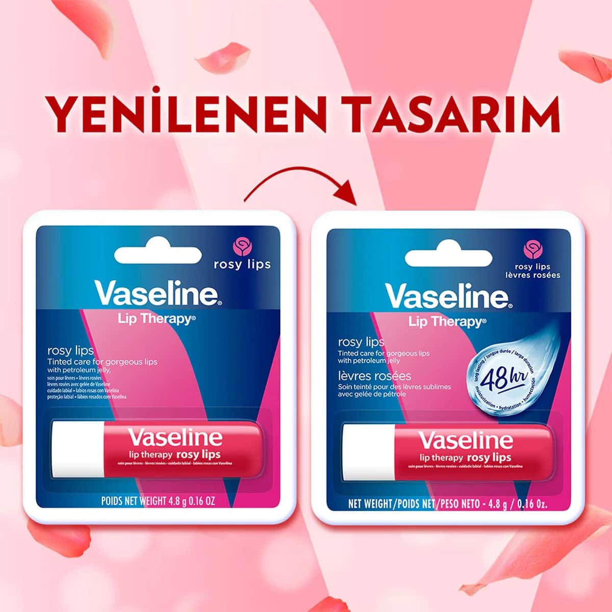 Крем для губ Vaseline Lip Therapy Розовые губы 4,8 г