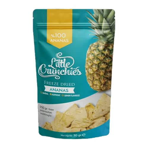Маленькие хрустящие кусочки ананаса, сублимированные 30 г от Little Crunchies