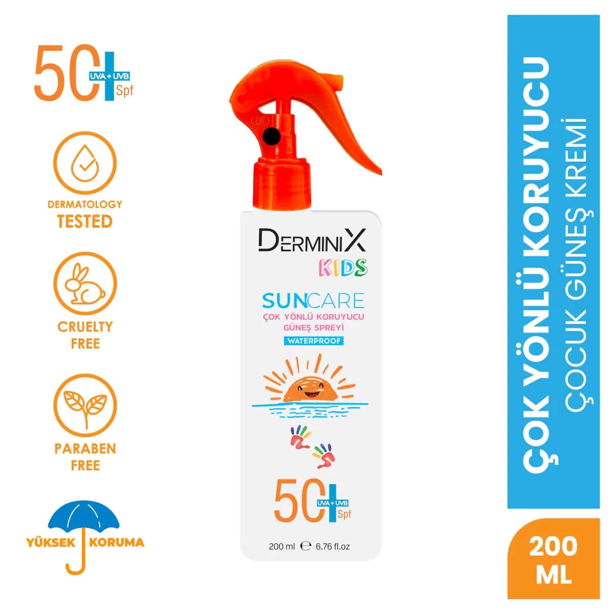Детский солнцезащитный крем Derminix SPF 50 200 мл