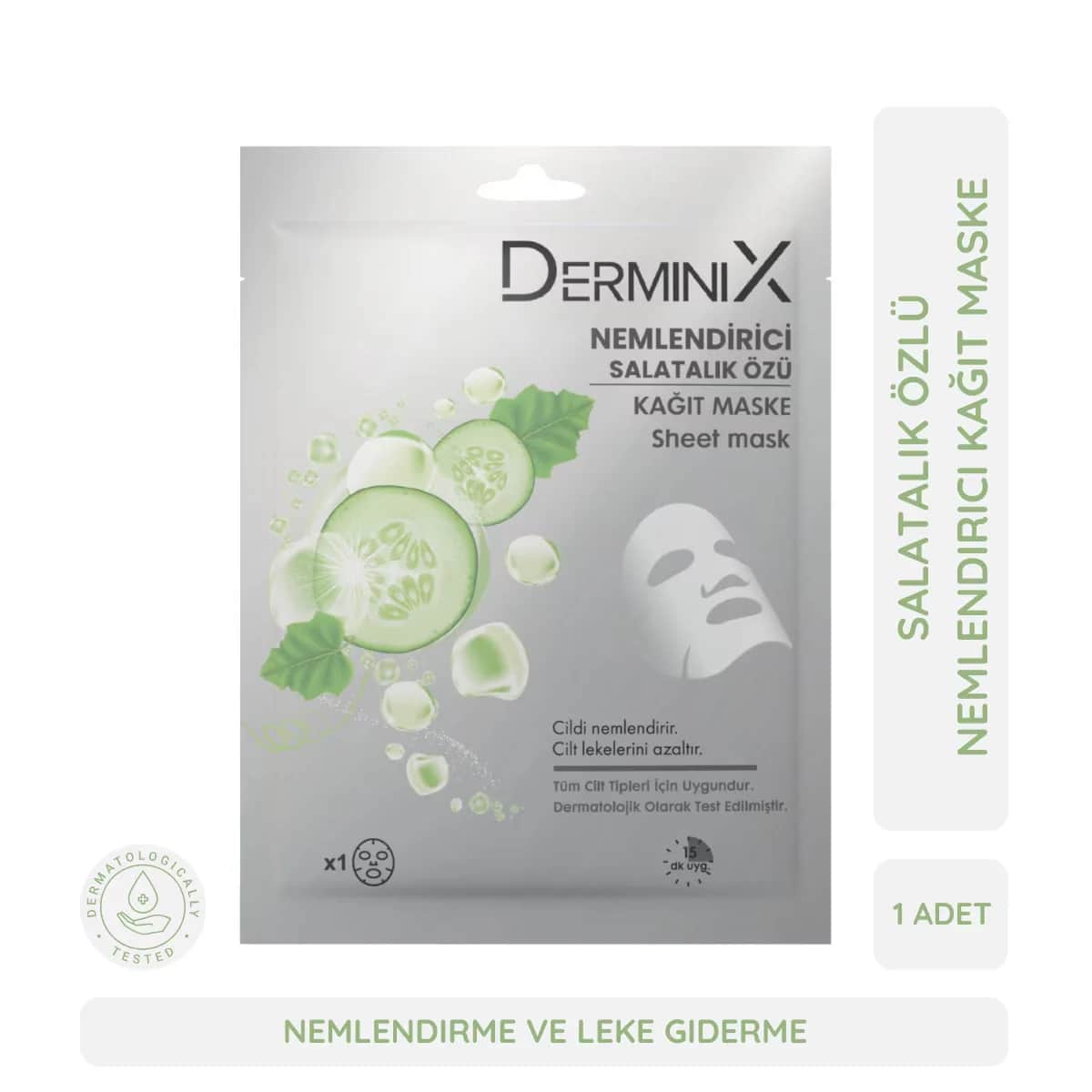 Маска для лица Derminix с огурцом увлажняющая 1 шт.